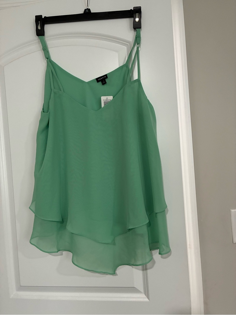 torrid Mint Green Layered Chiffon Cami size 1